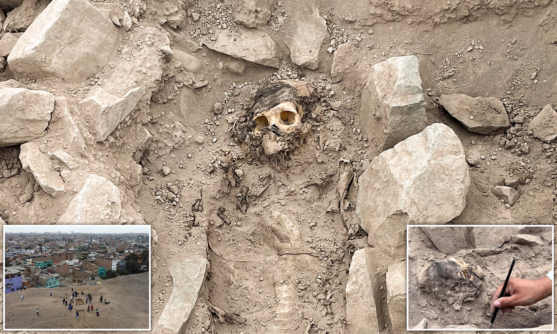 3,000-year-old mummy discovered in the tomb of a Peruvian temple beneath a rubbish dump | Daily Mail Online