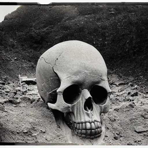 Remarkable Discovery: A Giant Skull discovered in 1838