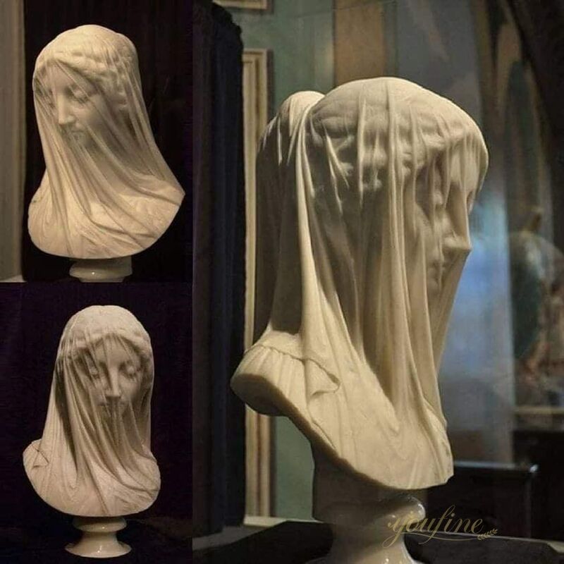 The Veiled Virgin by Giovanni Strazza 1