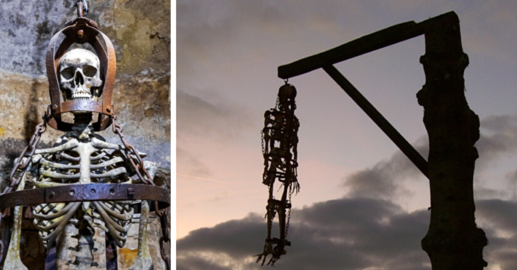 The gruesome gibbet tradition in England: corpses in cages and swinging ...