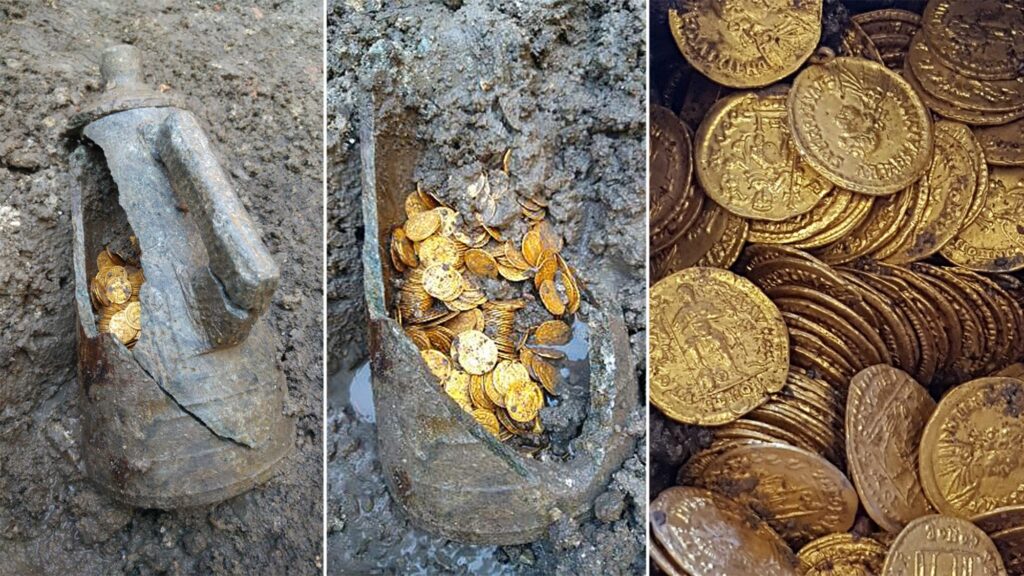 Unveiling Treasure: Hundreds of Roman Gold Coins Found at the Cressoni Theater