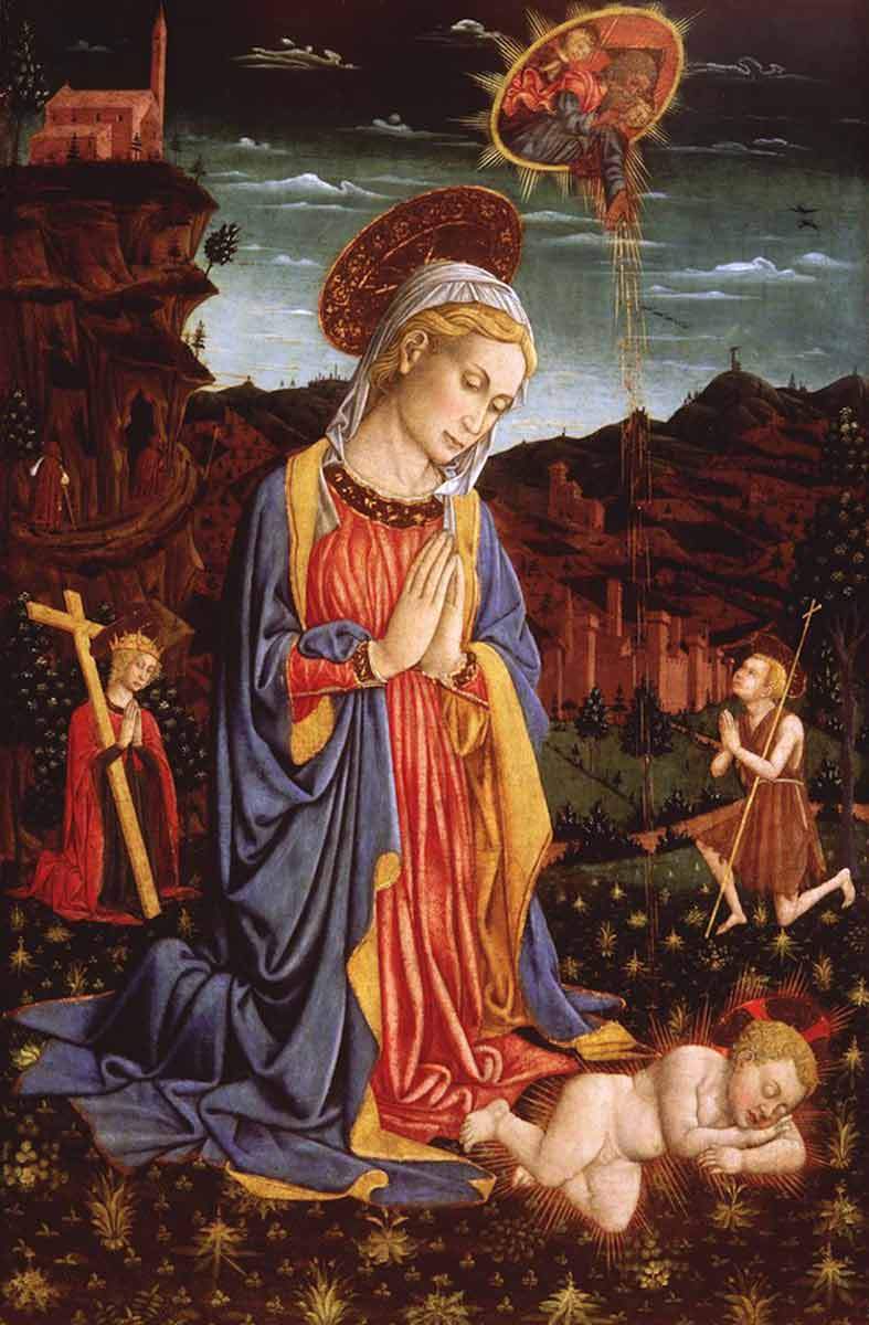 madonna adoring christ child