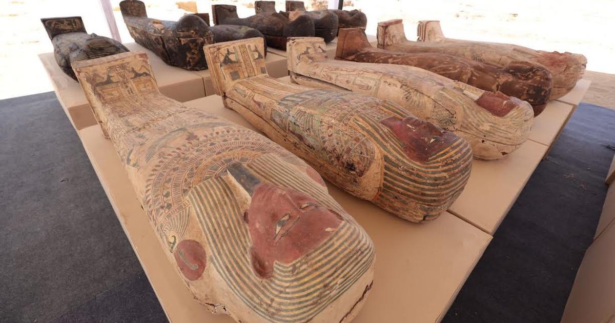 250 mummies in coffins among latest discoveries from Egypt's Saqqara treasure trove - CBS News