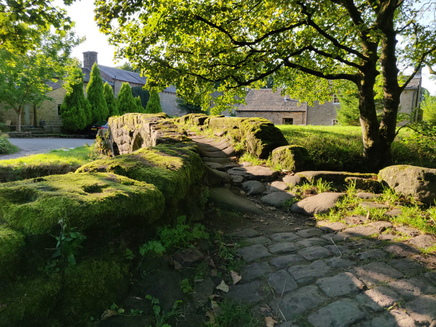 The old Pack Horse Bridge at Wycoller