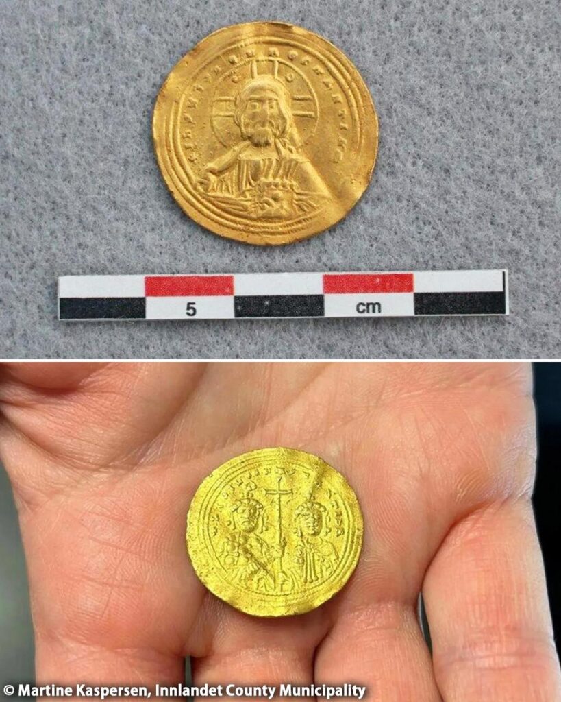 An ancient 1,000-year-old Byzantine gold coin unearthed in the Norwegian mountains: A glimpse into history